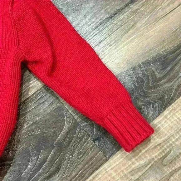 GAP Christmas shawl neck cardigan sweater toddler size 2 years red deer design - Picture 10 of 12